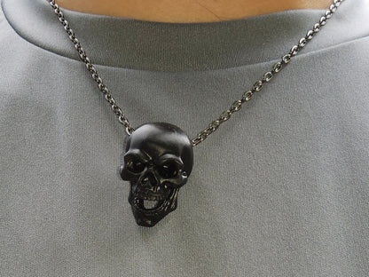 Black Skull Chain Necklace
