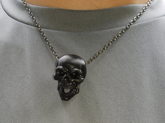 Black Skull Chain Necklace