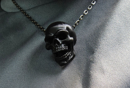 Black Skull Chain Necklace