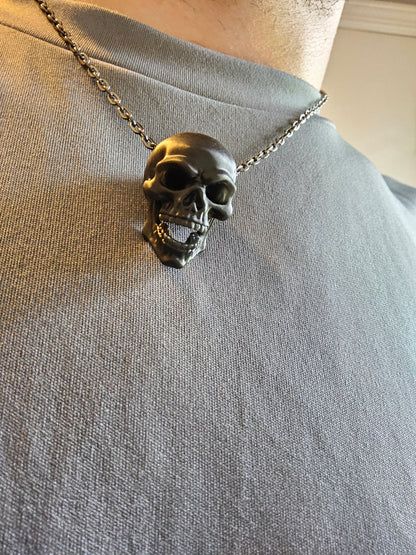 Black Skull Chain Necklace