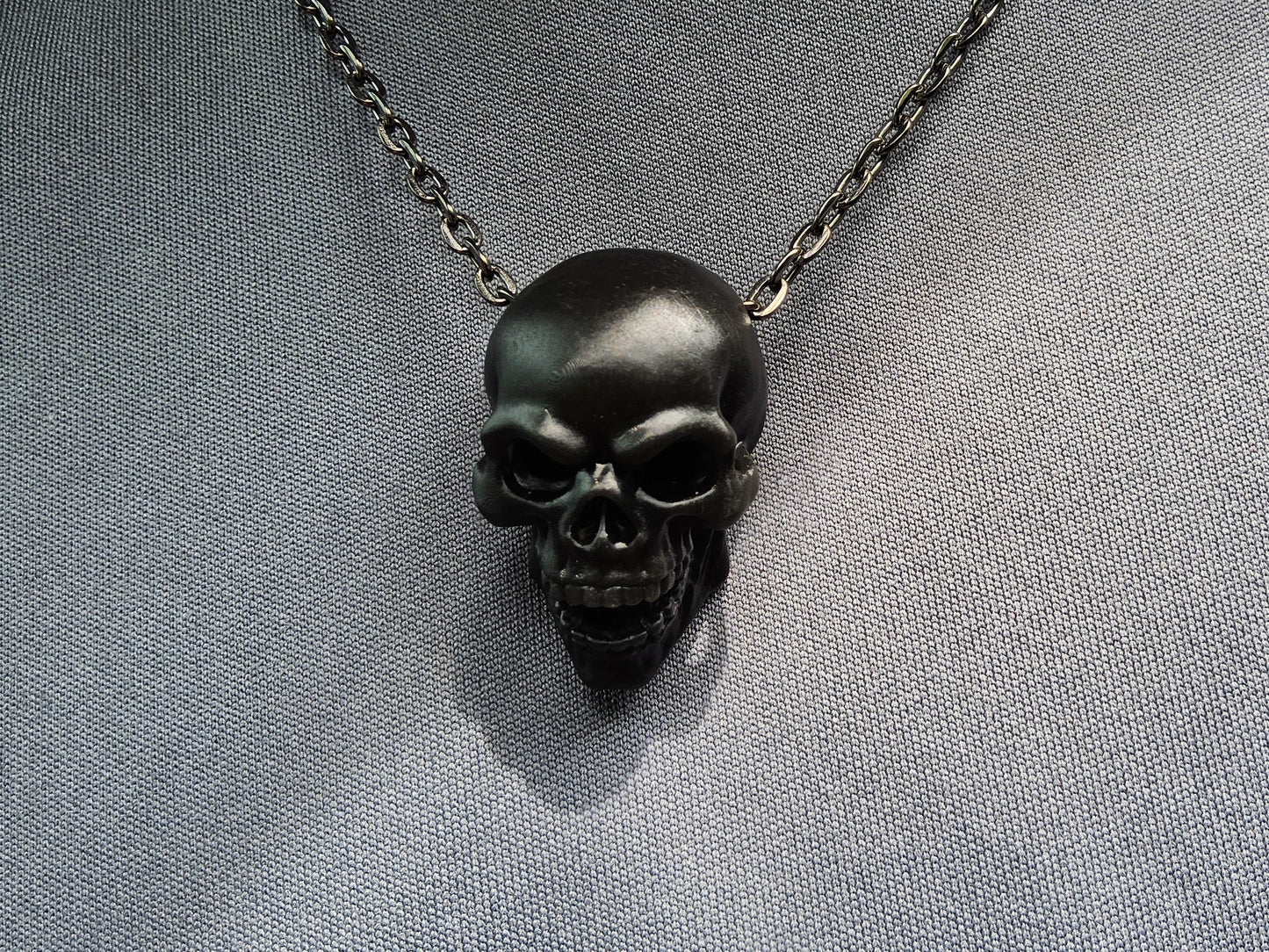 Black Skull Chain Necklace