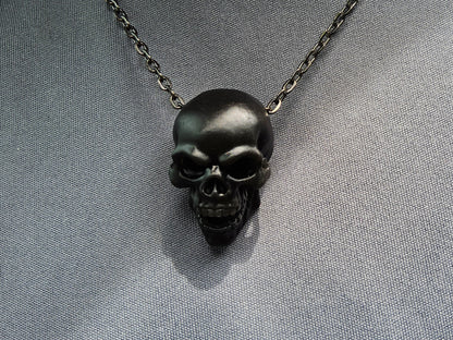 Black Skull Chain Necklace